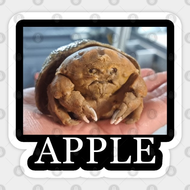 Apple the Crab Meme Sticker by giovanniiiii